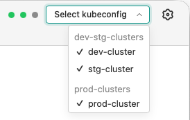 Kubeconfig context switching
